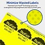 Avery Round Scalloped Laser/Inkjet Multipurpose Labels, 2.5" Dia, Neon Yellow (90/Pack)~#|#~BD62746C-590F-4326-8F81DBDAE234F66A_sc7