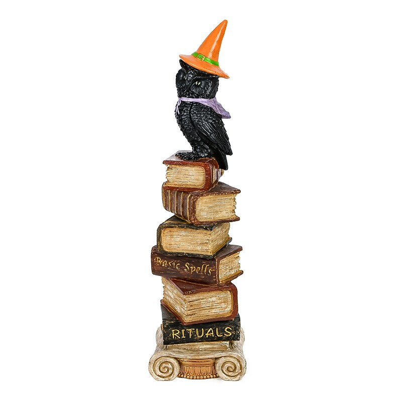 National Tree Company 32" Halloween Owl on Stacked Books (HH75-WP193332Z1) image 1