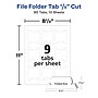 Avery Laser/Inkjet Permanent Adhesive Hanging File Tabs, White, 90 Labels Per Pack (5567)~#|#~BD681930-2FFD-4BAB-82CCB65EF3347FF7_sc7