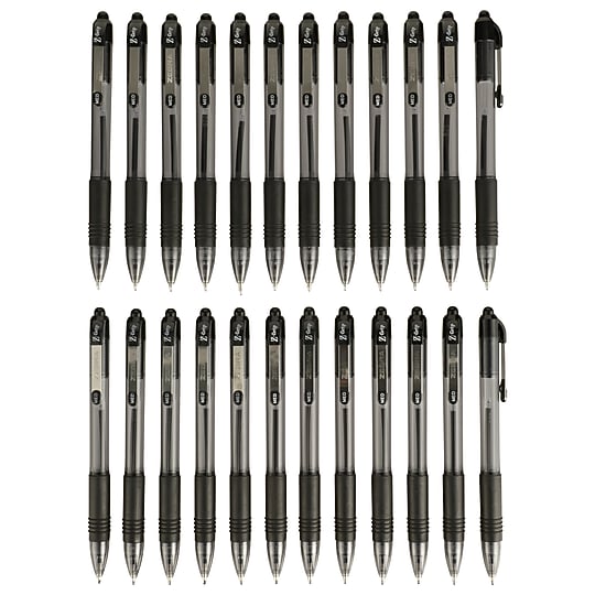Zebra Z-Grip Retractable Ballpoint Pens, Medium Point, 1.0mm, Black Ink, 24/Pack (12221)~#|#~BD6DC8C7-D45E-45AA-8A12592436DFFBD4_sc7