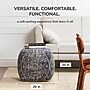 Anji Mountain Hanalei Fabric Square Pouf Ottoman (AMBPF065-1818)~#|#~BD734737-AEEA-4CAA-9CD2A2440E6418C2_sc7