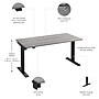 Bush Business Furniture Move 40 Series 60"W Electric Height Adjustable Standing Desk, Platinum Gray/Black (M4S6030PGBK)~#|#~BD7555EC-21C2-4B4E-A9AAA36D4DF756A6_sc7