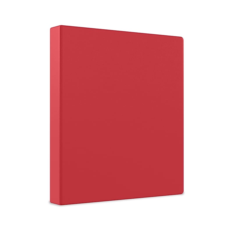 Staples 1 1/2" 3-Ring Non-View Binder, Red (ST26583-CC) image 1