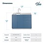 Viva Comfort 36.75'' H x 42" L Medical Cabinet with Left Sink, 2-Doors, 3-Drawers, Blueberry (902BASE42LSBL)~#|#~BD792678-F4FF-4B87-905D3E870D7D1D6F_sc7