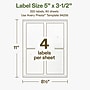 Avery Hemp Rectangle Laser/Inkjet Multipurpose Labels, 5" x 3-1/2", Off-White (320/Box)~#|#~BD7AD7FE-D789-43CB-A6179E9299F621A8_sc7