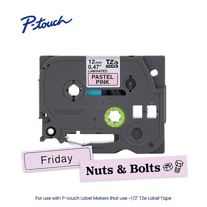 Brother P-touch Laminated Label Tape, 1/2