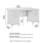Bush Home Somerset 60"W Office Computer Desk with Drawers, Storm Gray (WC81528K)~#|#~BD7EA489-83CD-43B7-B19184AE92792761_sc7