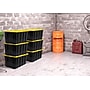 Mount-It! 63.4 Qt. Storage Bin with Snap Lid, Plastic, Black/Yellow, 3/Pack (WI-3001)~#|#~BD7ECB45-1A45-4C80-B0454203E3315AA0_sc7