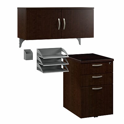 Office in an Hour Cubicle Storage with Cabinet, Paper Tray, & Pencil Holder
