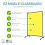 Ghent EZ Magnetic Glass Mobile Dry-Erase Whiteboard, Aluminum Frame, 75"H x 62"W, Yellow (EZ1MA7562YW)~#|#~BD89D6B9-E696-4800-B23591D7FA846F41_sc7