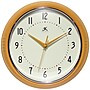 Infinity Instruments Round Retro Saffron Wall Clock, Aluminum, 12" (10940SY-12)~#|#~BD940A99-8FB8-44FA-BD0AD1F7BA825FD7_sc7