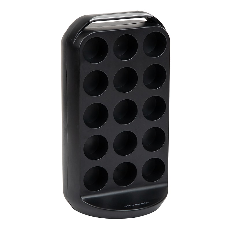 Mind Reader Plastic Coffee Pod Carousel Countertop Organizer, 30 Pod Capacity, Black (CRS02-BLK) image 1