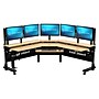 VersaDesk Foundry Bench 80"W Electric Corner Adjustable Standing Desk, Bamboo (FBC8080-BNB-APP )~#|#~BD9FFB2E-F17F-4545-829BB971A45BF58A_sc7