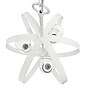 Lalia Home 3-Light 18" Adjustable Globe Hanging Metal and Clear Glass Ceiling LED Pendant, White (LHP-3010-WH)~#|#~BDA35F41-01C5-432F-A6AC7383077AFC0E_sc7