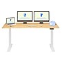 FlexiSpot E7COMMERCIAL 72''W Electric Adjustable Bamboo Standing Desk, Bamboo/White (E7WCOMCR7230LBZB)~#|#~BDA53AA9-BE23-40AE-AE364CC3BD34F47B_sc7