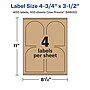 Avery Laser/Inkjet Decorative Edge Multipurpose Labels, 4.75" x 3.5", Kraft Brown, 400 Labels/Box ( 94600)~#|#~BDB655F2-5731-47D3-8BDBF2B4C1193712_sc7