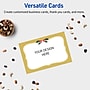 Avery Gold-Metallic Berries Matte Blank Card, White, 20/Pack (S00-FGX)~#|#~BDB71942-7E97-4EAF-9A0F643E011CAE0E_sc7