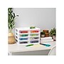 Iris 4-Drawer Mini Desktop Unit, White/Clear, 2/Pack (586016)~#|#~BDB8FA96-EE9A-40E5-B7CD8F08FD329C63_sc7
