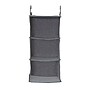 Household Essentials 3‑Shelf Hanging Closet Organizer with Hooks in Poly Linen and PEVA Shelving, Gray (HH7504-1)~#|#~BDB94F1F-4944-4CE7-B905D43C375EC6DA_sc7