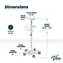 Viva Comfort Universal Vital Sign Monitor Mobile Stand with Mounting Plate, White (ADIME912-C-MP-08-MK)~#|#~BDBC0EAA-61D7-499F-9A4827E55854B4FF_sc7