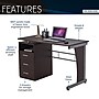 Techni Mobili 48"W Computer Desk with Ample Storage, Chocolate (RTA-3520-CH36)~#|#~BDBDE231-AD9D-4167-94CE1DCCA7ED803E_sc7