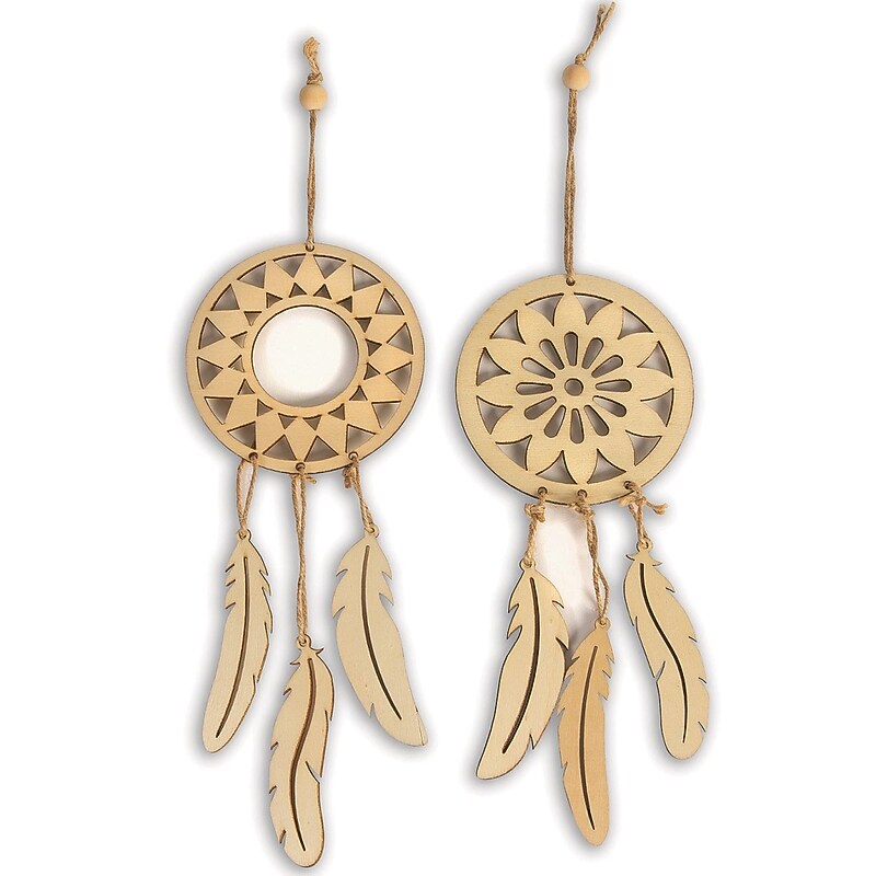 S&S Wood Mandala Dreamcatcher Kit, 12/Pack (WD7469) image 1