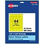 Avery Rectangle Multipurpose Labels, 2/3" x 1-3/4", Neon Yellow, 880/Pack (94209)~#|#~BDC9F3C5-4046-485B-B181ED8F571D2173_sc7