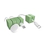 Function101 Cable Blocks, Magnetic Cable Organizers, Green, 3/Pack (F101-CBXR3)~#|#~BDCDEAB4-C933-4862-BA69E56B40468FB5_sc7