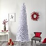 Nearly Natural 10-ft Slim White Artificial Christmas Tree with 800 Warm White LED Lights and 2420 Bendable Branches (T3364)~#|#~BDD2E51A-4E51-40F0-8C1FE67C5DA43C9F_sc7