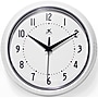 Infinity Instruments Round Retro Wall Clock, Aluminum, 9.5" (10940-WHITE)~#|#~BDD5AE58-7D71-4412-92E8FA4D0CA56BB5_sc7