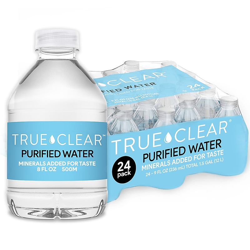 True Clear™ Purified Water, 8 oz., 24 Bottles/Carton (TC54595) image 1