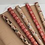 JAM Paper Christmas Wrapping Paper, 25 Sq. ft. x 30", Kids Kraft Christmas Set, 5 Rolls/Pack (165K5KRKID)~#|#~BDDDA2B3-38B7-46B2-B254410C23035A59_sc7