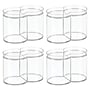 iDESIGN Stackable Plastic Dual Canister with Lid, Clear, 4/Pack  (28376M4)~#|#~BDDF4B13-1265-43EE-9AE2975ECA7C5F03_sc7