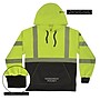 GloWear 8317BK High Visibility Long Sleeve Black Bottom Hooded Sweatshirt, ANSI Type R Class 3, Lime, Medium (22973)~#|#~BDDFFDED-4A8D-4299-8A3EFD0B9EBCF72A_sc7