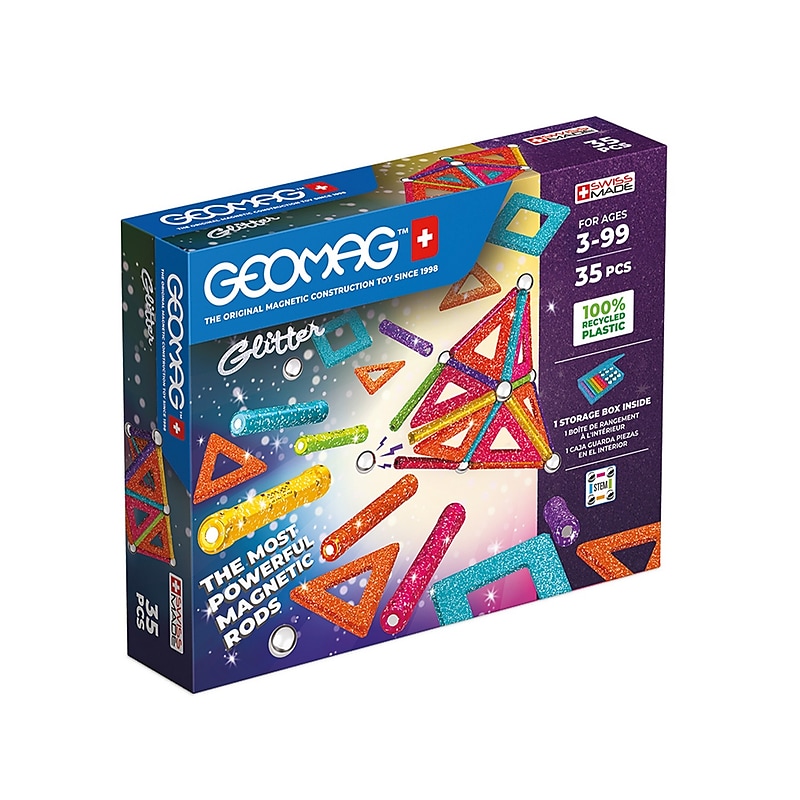 Geomag Glitter Panels Construction Set, 35 Pieces (535) image 1