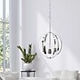 Lalia Home 3-Light 18" Adjustable Globe Hanging Metal and Clear Glass Ceiling LED Pendant, Chrome (LHP-3010-CH)~#|#~BDE8A8EB-9075-4B75-9C8C6C8556458CB6_sc7