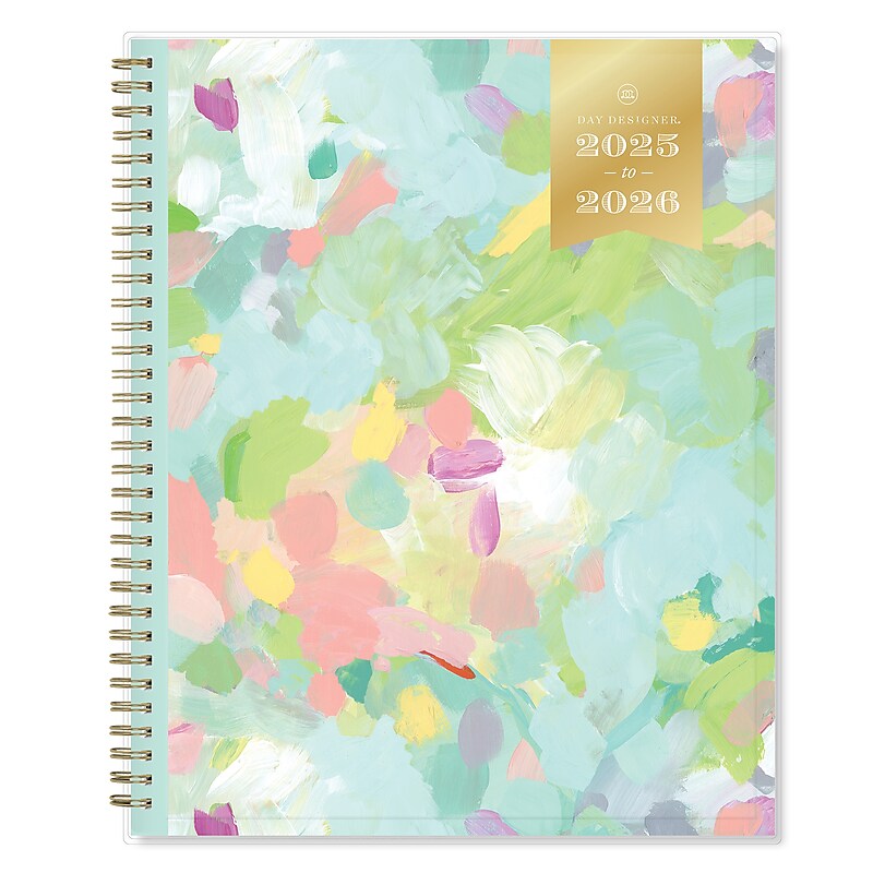 2025-2026 Day Designer for Blue Sky Monet 8.5" x 11" Academic Year Weekly & Monthly Planner, Plastic Cover (154996) image 1