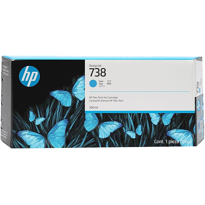 HP 738 Cyan High Yield Ink Cartridge (676M6A) | Staples