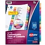 Avery Ready Index Table of Contents Numeric Paper Divider, 31-Tab, White, Set (11129)~#|#~sp42114296_sc7