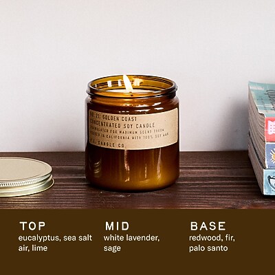 P.F. Candle Co. Classic Line Golden Coast Scent Soy Glass Jar Candle - Thumbnail 2