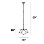 Lalia Home 1 Light 16" Metal Wire Paragon Hanging Ceiling LED Pendant Fixture, Black (LHP-3003-BK)~#|#~BDF6EB8D-3F9E-435E-9AE1790B3D00F6FF_sc7