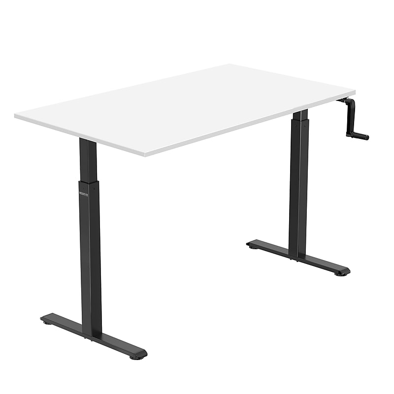 Mount-It! 48"W Manual Adjustable Standing Desk, White/Black (MI-18069) image 1