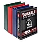 Samsill Durable 2" View Binders, D-Ring, Made in USA, Black, Blue, Red, Green, 4/Pack (MP46468)~#|#~BDFBB23F-F276-4477-B22E9DBD0F415DE9_sc7
