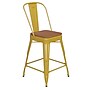 Flash Furniture Kai Indoor-Outdoor Counter Height Stool with Removable Back, Yellow with Teak Seat (CH3132024GYLP2T)~#|#~BDFF2789-2282-4D2B-BB0C8F5D49A78945_sc7