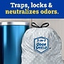 Glad ForceFlex Tall 13 Gallon Drawstring Kitchen Trash Bag, Grey, 100 Total Bags (70427)~#|#~BE0498CB-FAB5-4C6F-8D139011B47A4009_sc7