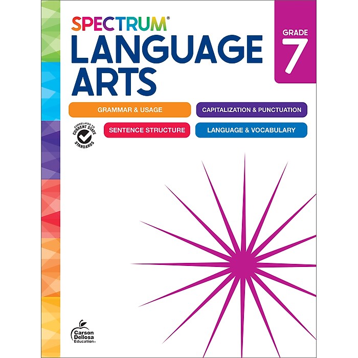 Carson-Dellosa Spectrum Language Arts Workbook, Grade 7 | Staples