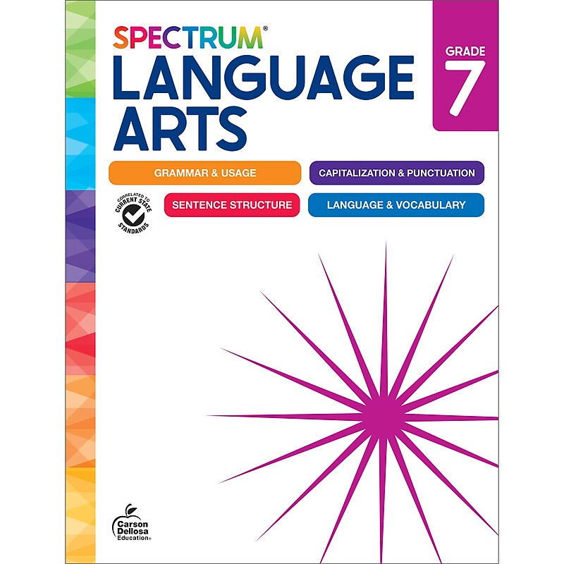 Carson-Dellosa Spectrum Language Arts Workbook, Grade 7 image 1