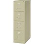 Lorell Commercial 4-Drawer Vertical File Cabinet, Letter Size, Lockable, 52"H x 15"W x 26.5"D, Putty (LLR60193)~#|#~BE069636-768A-477A-A1AEC48B55A4768E_sc7