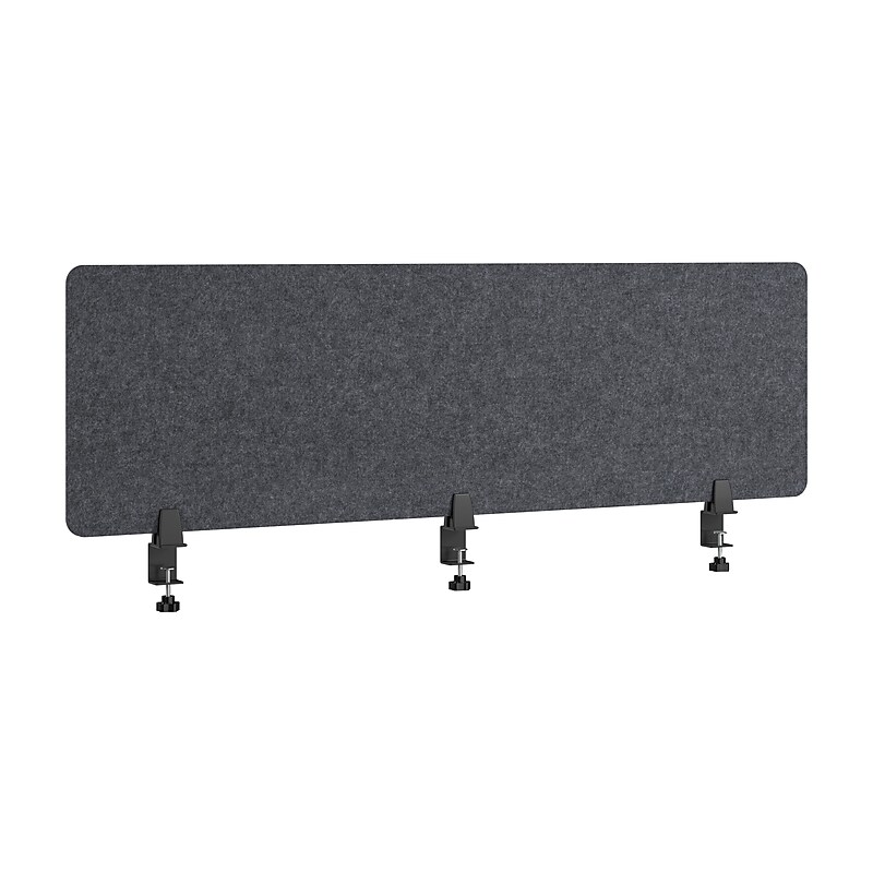 Bush Business Furniture Fabric Privacy Panel, 18"H x 58"W, Cool Charcoal (PSP158CL-03) image 1