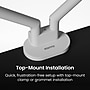 Kanto DM2 Dual Monitor Desktop Mount for 17” - 35” Displays, Up to 22 lbs., White~#|#~BE0E74CC-6F5E-4943-A7FED611740732FA_sc7